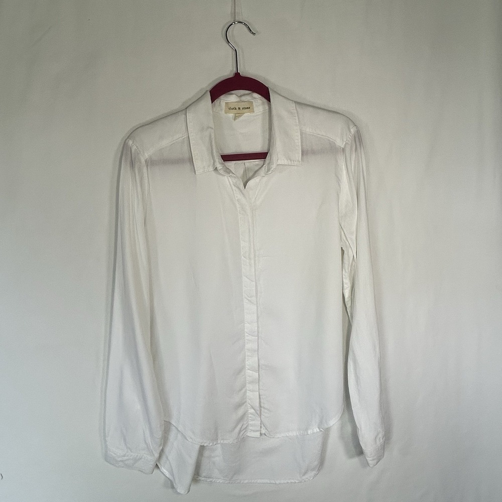 Cloth And Stone  Women's Button Down Shirt Tencel Lyocell Size Medium Classic